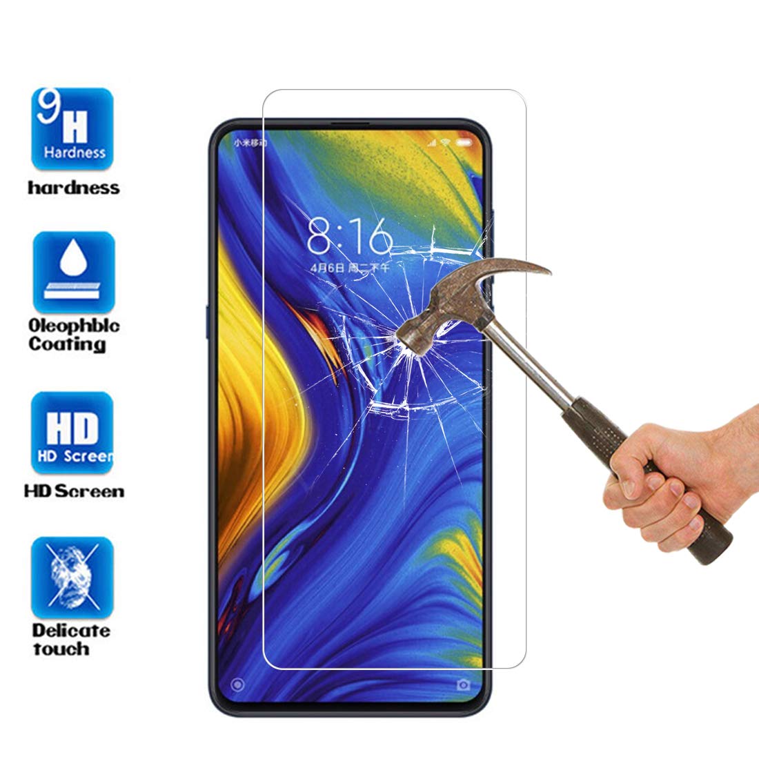 Bakeey-Anti-explosion-Tempered-Glass-Screen-Protector-for-Xiaomi-Mi-MIX-3-Non-original-1616017-1